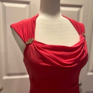 Elegant Pink Fuchsia Dress with Embellished Details